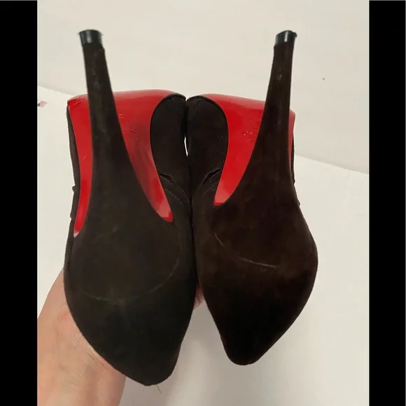 Christian Louboutin ankle Boots booties suede brown 36